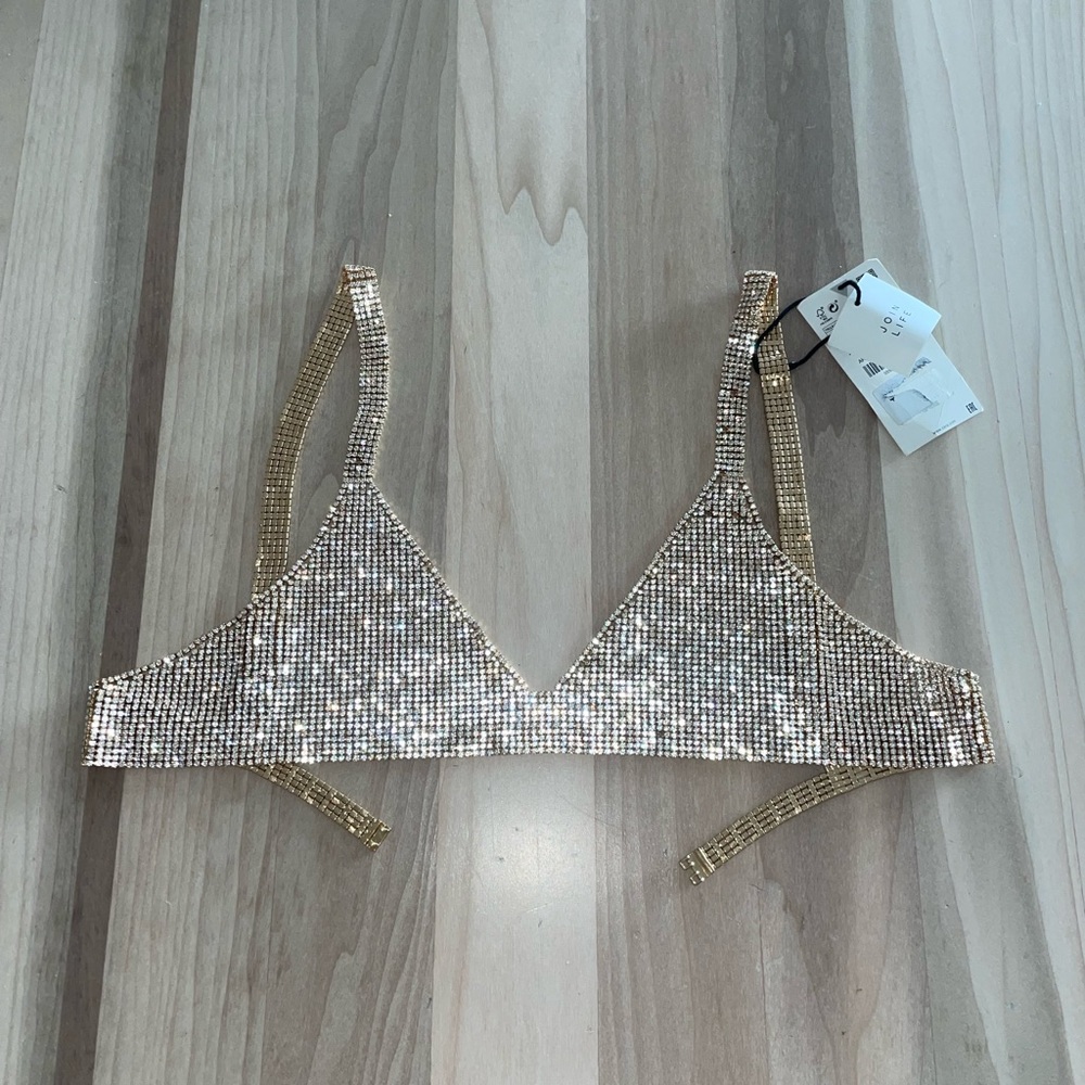 Zara crystal bra size M